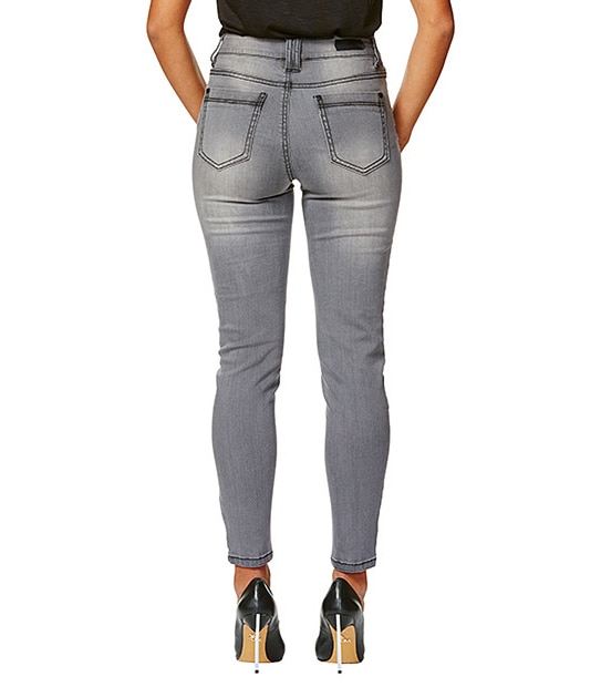 Dannii Minogue Petites 7/8 Ripped Jeans - Grey