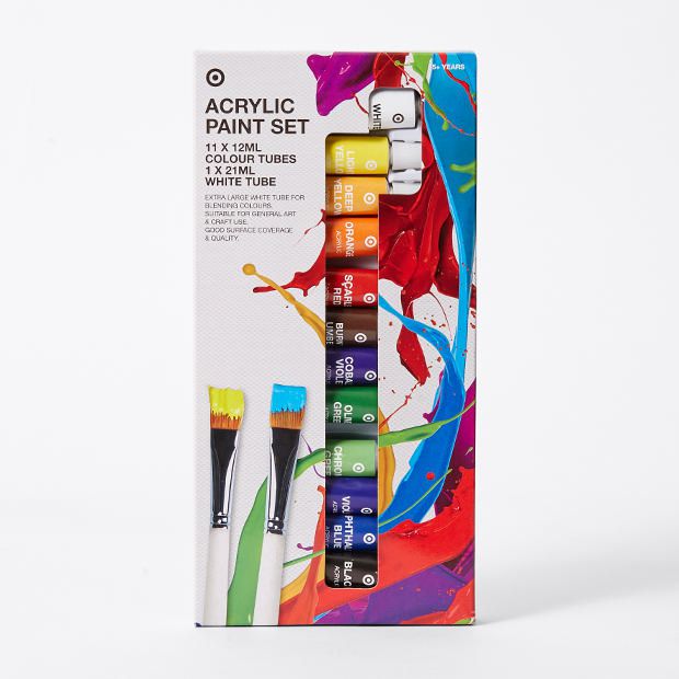 Target 12 Pack Non Toxic Acrylic Paints Target Australia