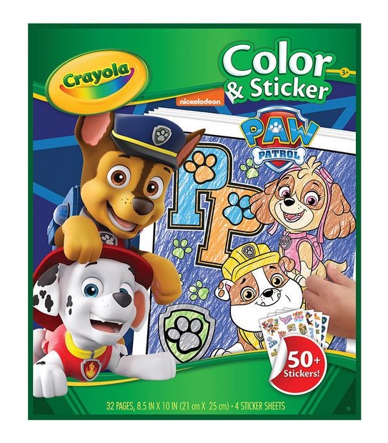 Crayola Colour & Sticker Book - Paw Patrol 
