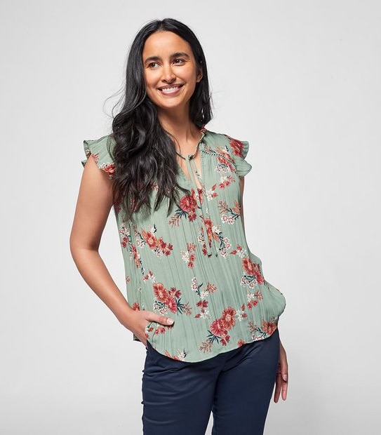 Rosie Flutter Sleeve Blouse