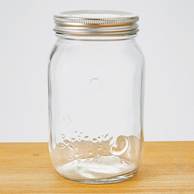 Glass Preserving Jar With Metal Lid 1000ml Target Australia