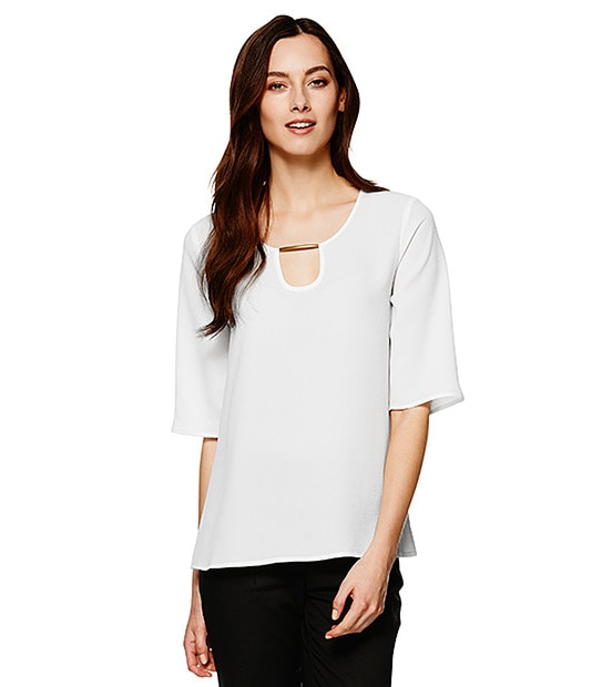 3/4 Sleeve Blouse - Cream
