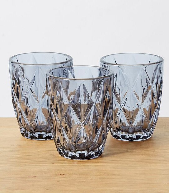Set Of 4 Embossed Tumblers 
