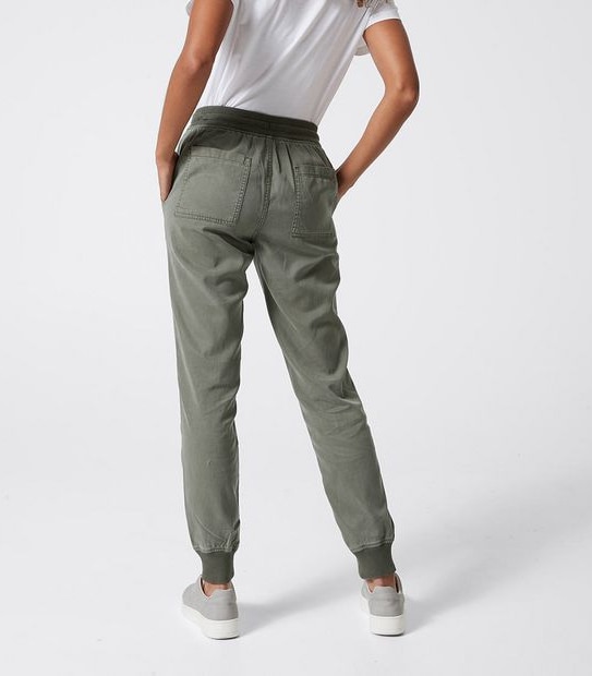 Rib Waist Jogger Pants