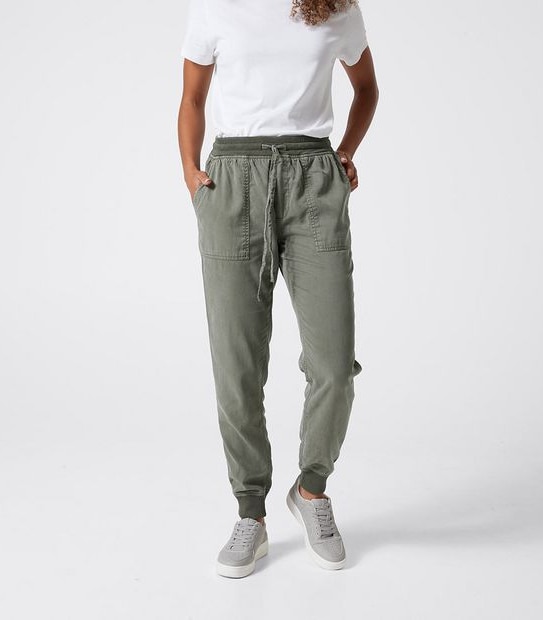 Rib Waist Jogger Pants