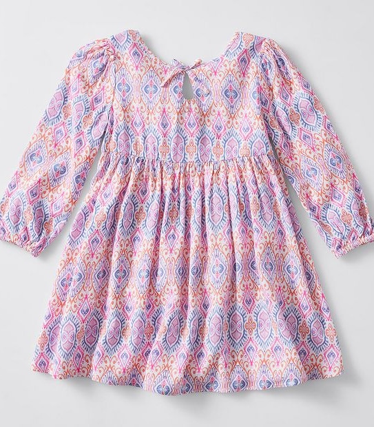 Piping Hot Woven Print Dress - Pink
