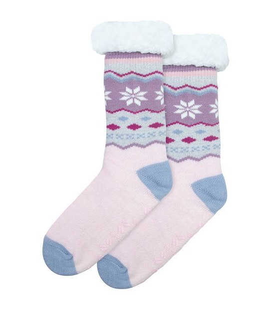 Underworks Heat Bods&trade; Thermal Insulated Socks - 4.0 TOG - Fair Isles Blue