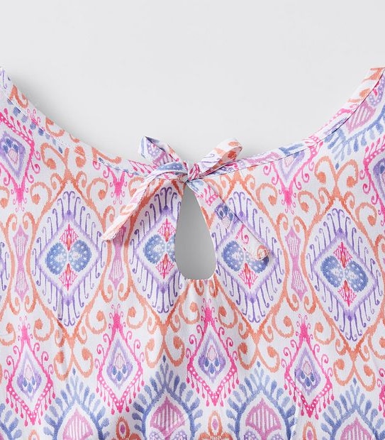 Piping Hot Woven Print Dress - Pink