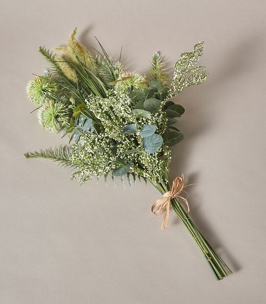 Faux Heather Greenery Bouquet