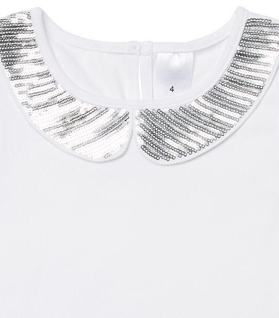 Sequin Collar Sleeveless Top