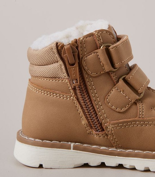 Baby PU Double Strap Boots