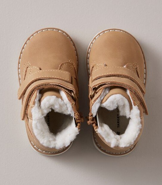 Baby PU Double Strap Boots