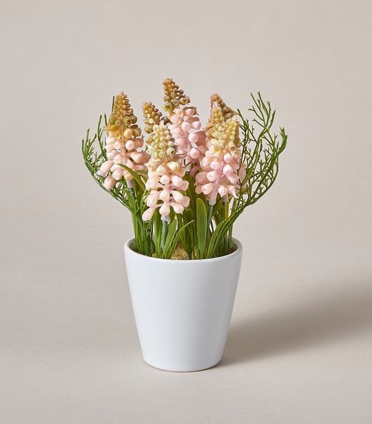 Faux Grape Hyacinth in Mini Pot