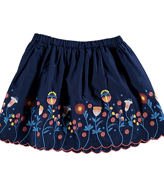 Floral Embroidered Skirt