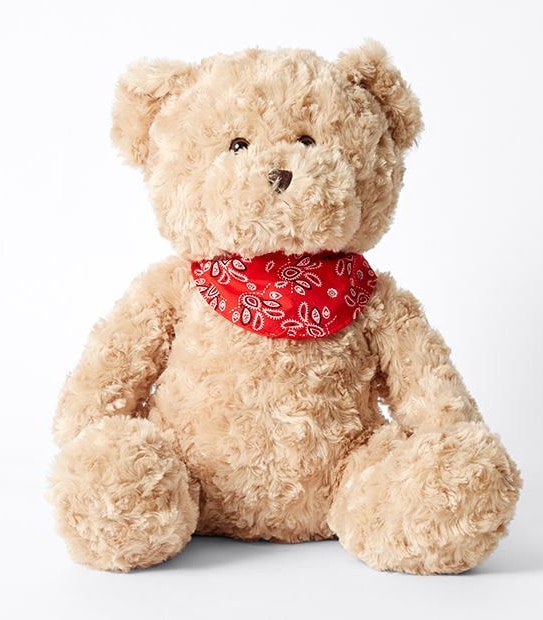 Large Sitting Bear With Bandana