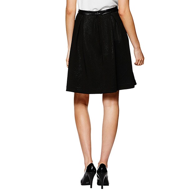 Perforated Flare Skirt Black Target Australia