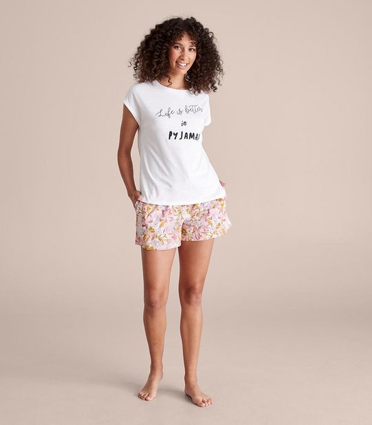 Printed Slogan Sleep T-Shirt