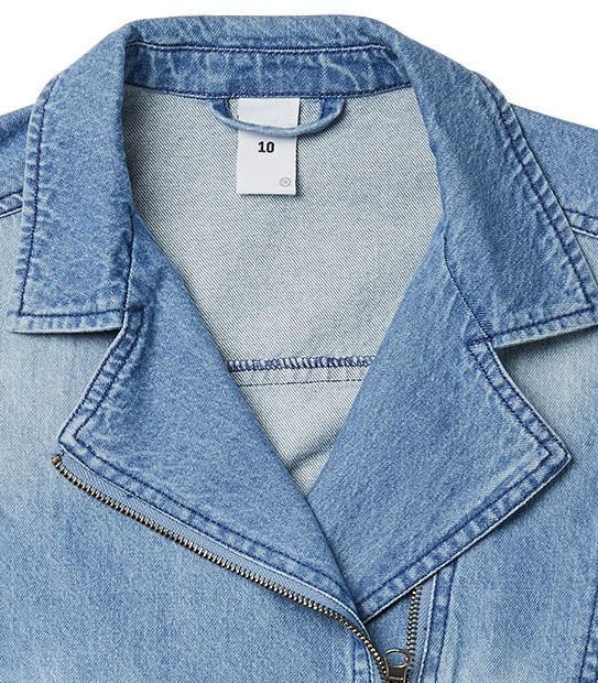 Vintage Blue Denim Biker Vest