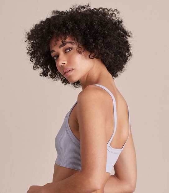 Lily Loves Ribbed Seamfree Square Neck Crop Top; Style: LCT50112 2 of 6