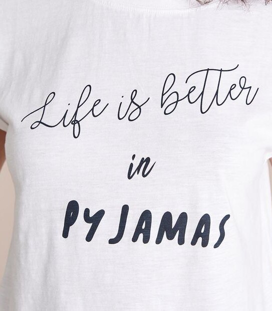 Printed Slogan Sleep T-Shirt