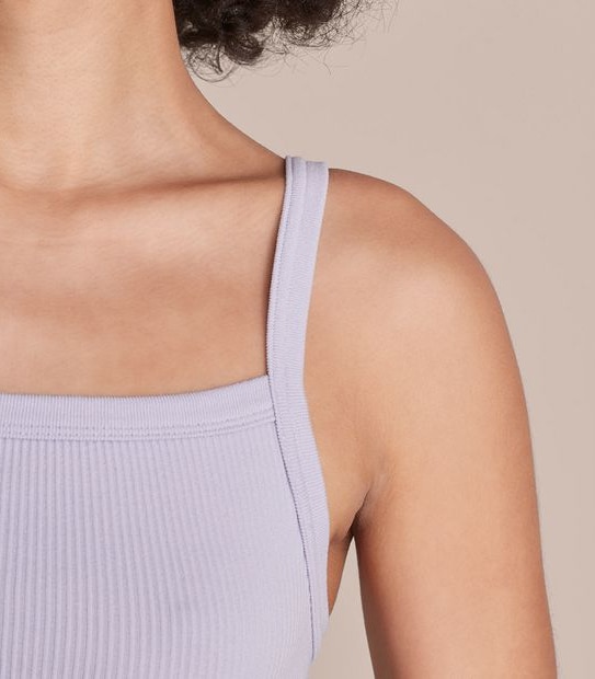 Lily Loves Ribbed Seamfree Square Neck Crop Top; Style: LCT50112 3 of 6