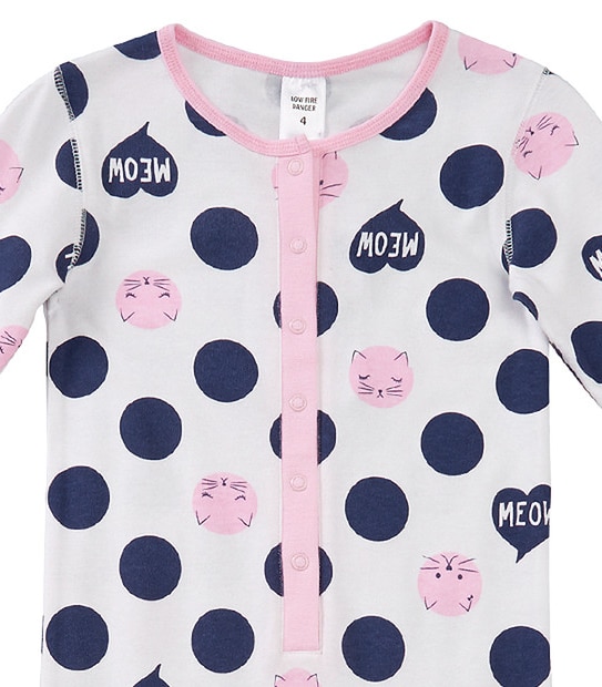 Girls' Meow Sleepsuit