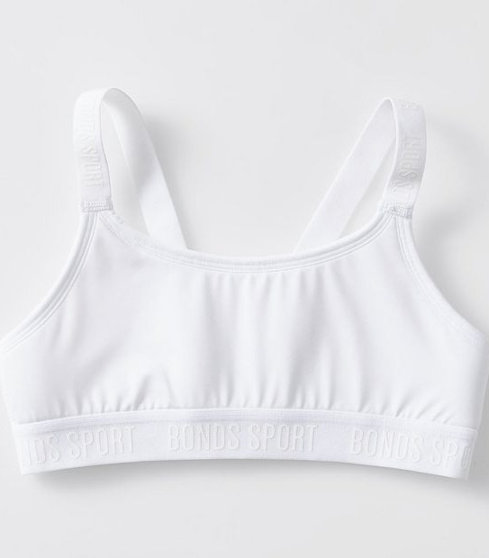 Bonds Performance Micro Crop Top - White