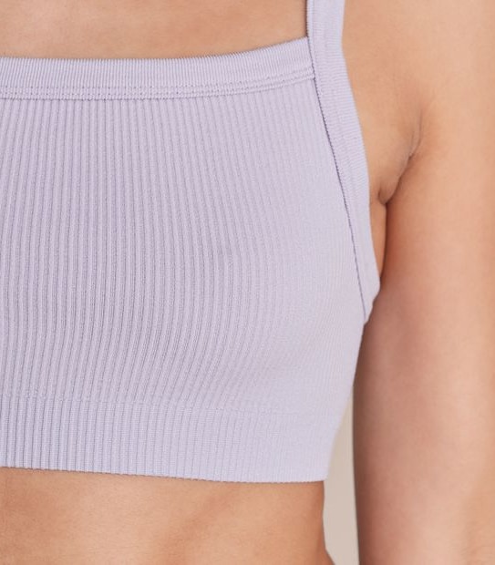 Lily Loves Ribbed Seamfree Square Neck Crop Top; Style: LCT50112 6 of 6