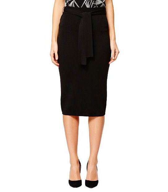 Yours Sincerely Knit Pencil Skirt - Black 1 of 3