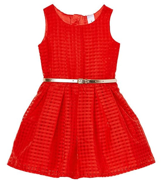 Lattice Check Party Dress 