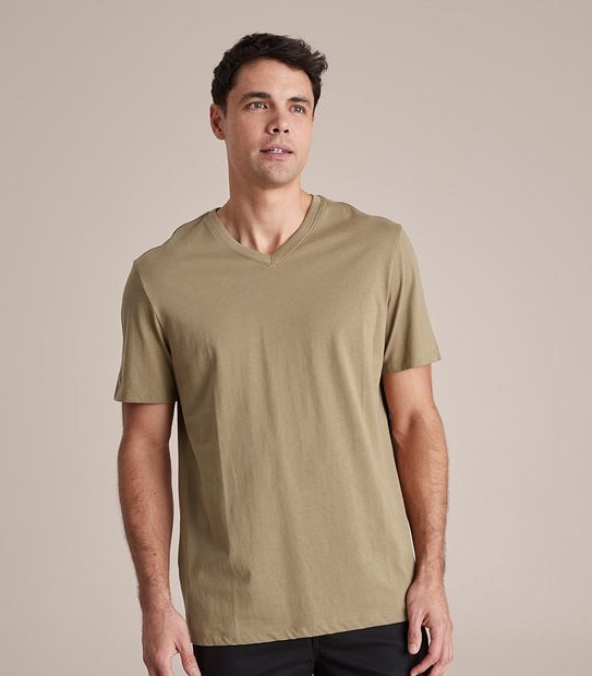 Organic Cotton V-Neck T-Shirt | Target Australia