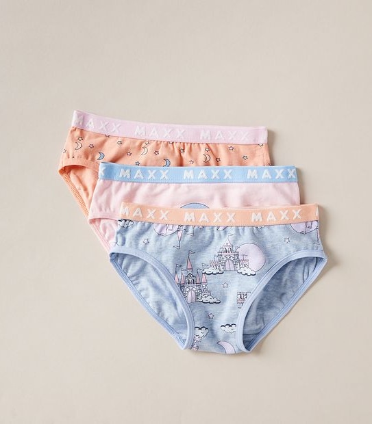 Maxx 3 Pack Girls Briefs
