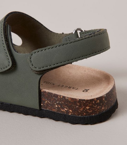 B JNR FOREST GREEN MOULDED CORK SANDAL  SIZE 6-12 3 of 3