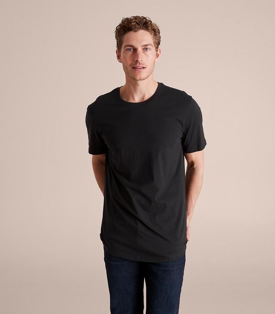 Organic Cotton Curved Hem T-Shirt