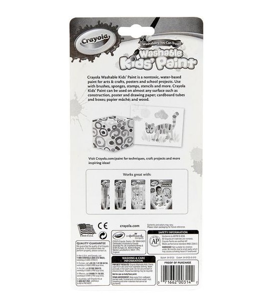 Crayola 18 Pack Kids Poster Paints with Brush