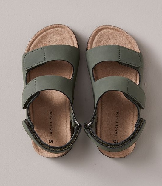 B JNR FOREST GREEN MOULDED CORK SANDAL  SIZE 6-12 2 of 3