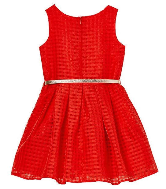Lattice Check Party Dress 
