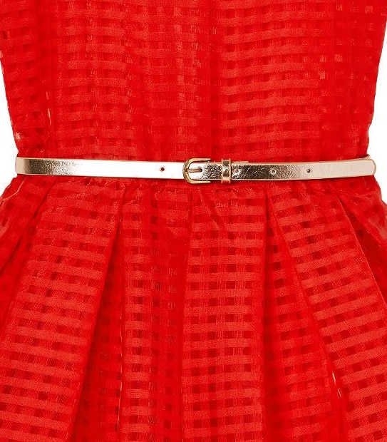 Lattice Check Party Dress 