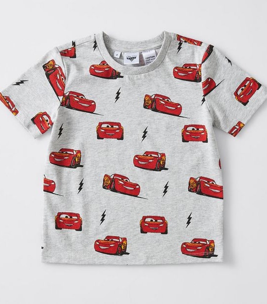 Disney Cars Print 2 Piece Pyjama Set - Grey Marle