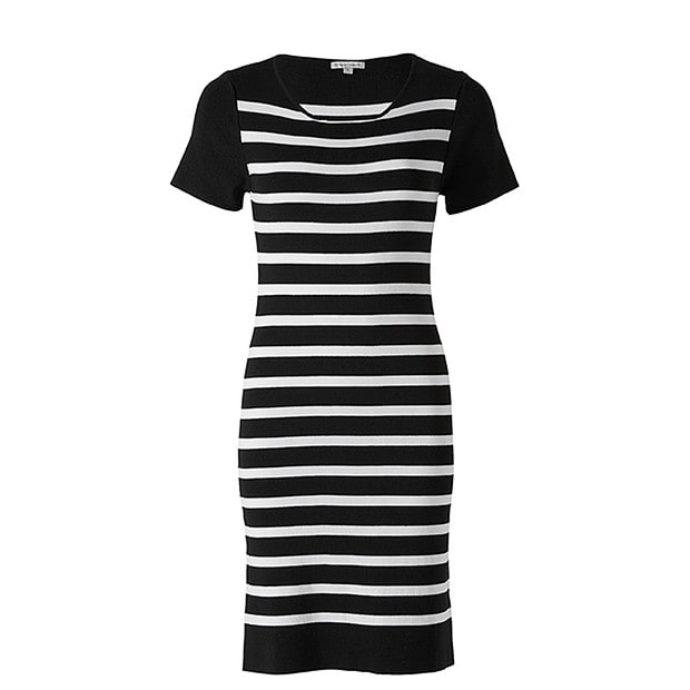 target black and white striped dress Stripe Knit - / Mississauga Furniture Radiate confidence with our Color:Black Forest One-Shoulder Ombre Prom Dress
