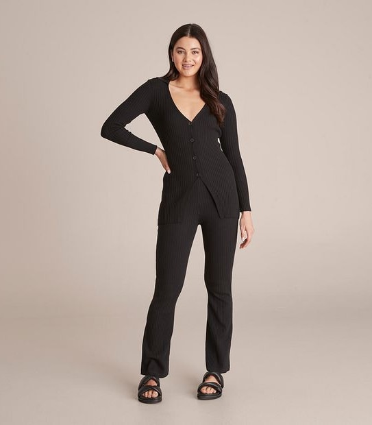 Lily Loves Rib Knit Longline Cardigan