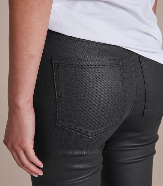 Lydia Coated High Rise Full Length Denim Jeggings 