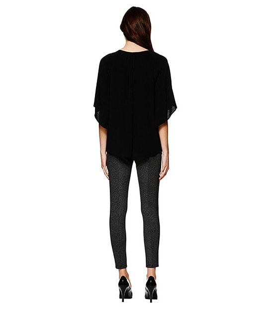 Flutter Sleeve Top - Black 2 of 5