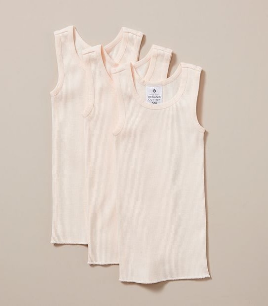 3 Pack Baby Organic Cotton Vests