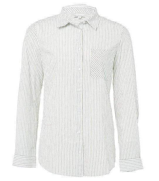 Boyfriend Shirt - Khaki Stripe