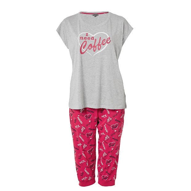 Belle Curve Coffee 3/4 Pyjama Set Belle Curve Coffee 3/4 Pyjama Set
