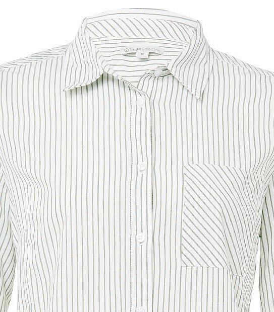 Boyfriend Shirt - Khaki Stripe