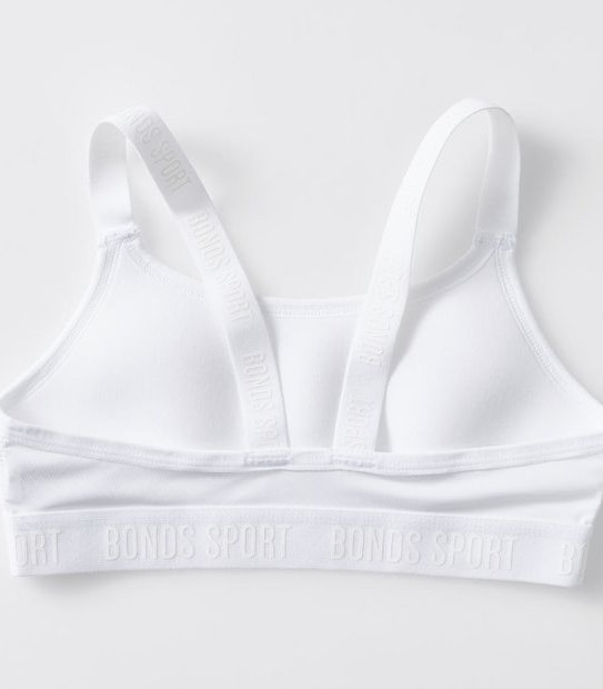 Bonds Performance Micro Crop Top - White
