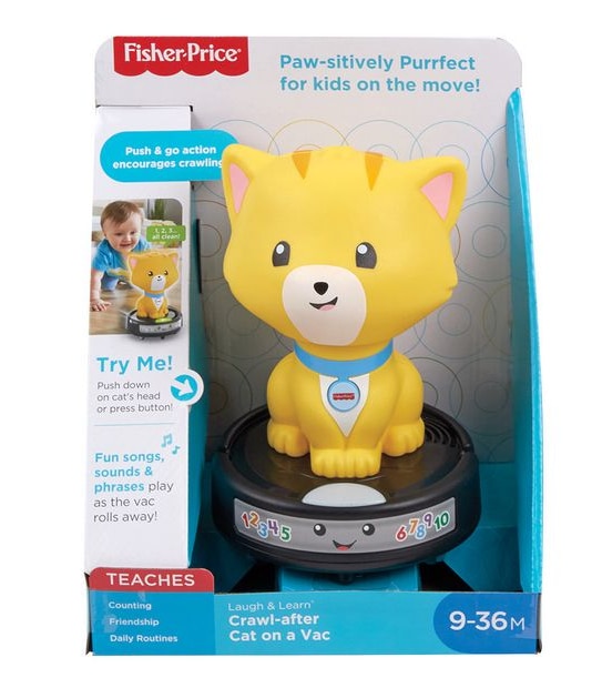 Fisher-Price Laugh & Learn Crawl-After Cat On A Vac