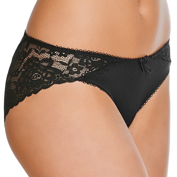 Rosa Lace Bikini Briefs - Black Rosa Lace Bikini Briefs - Black